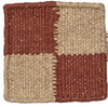 SQUARE WOOL RUG, TERRACOTTA, MANY SIZE