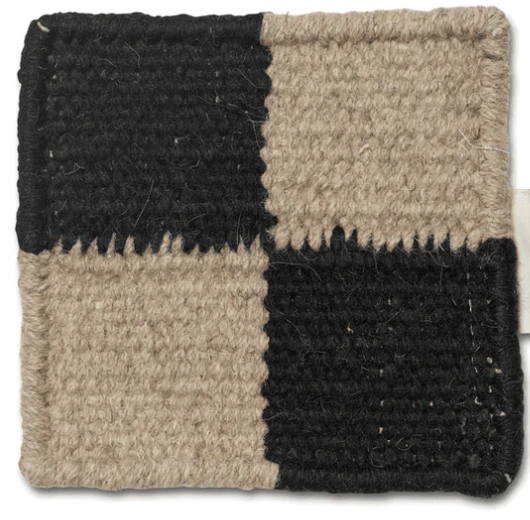 SQUARE WOOL RUG, BLACK, MANY SIZE