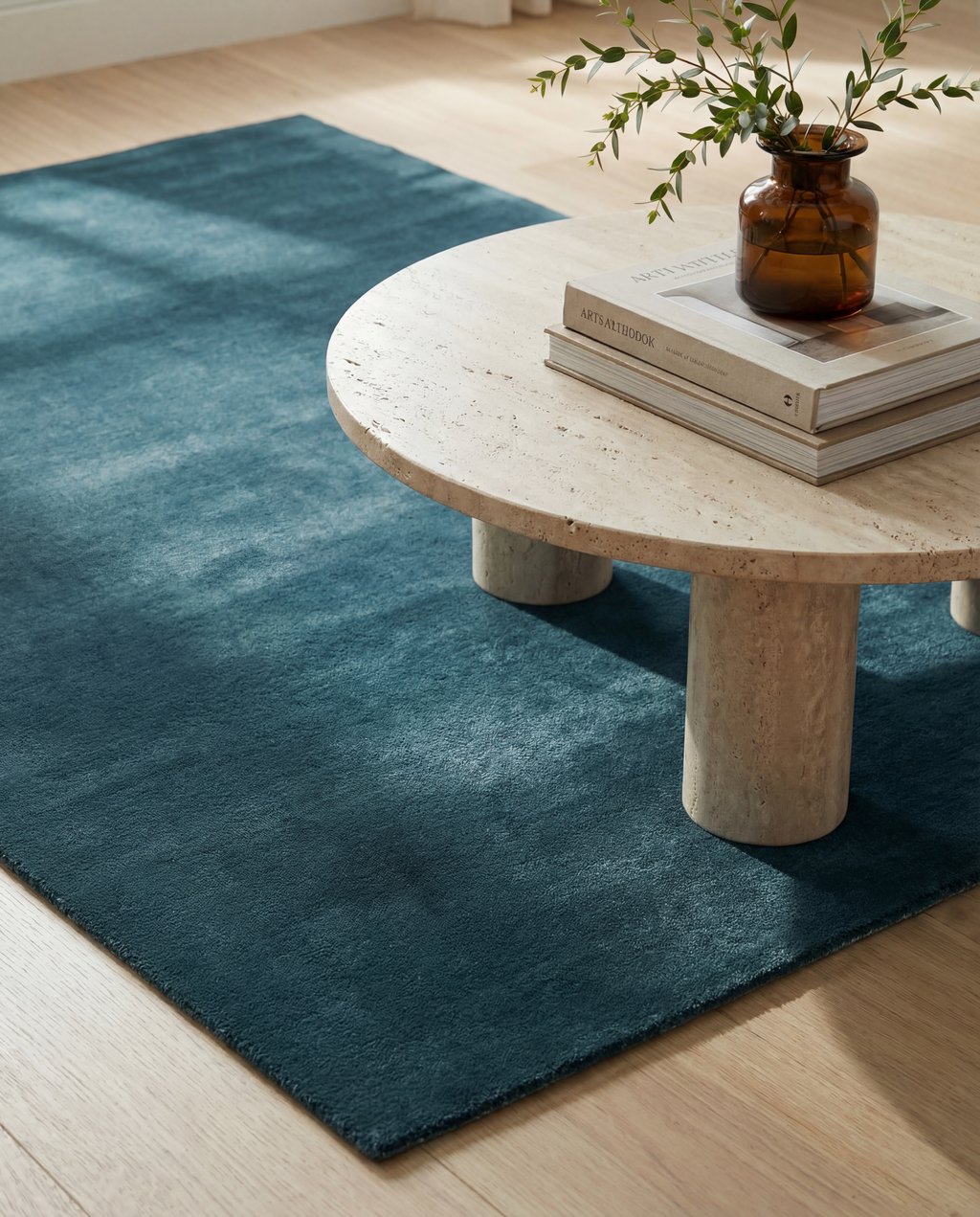 SOLID WOOL RUG - INDIGO