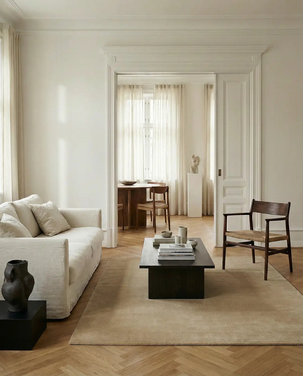 SOLID WOOL RUG - WHEAT