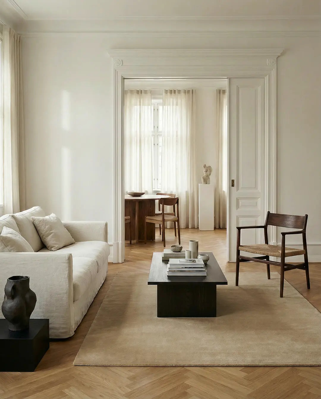 SOLID WOOL RUG - WHEAT