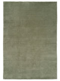 SOLID WOOL RUG - OLIVE