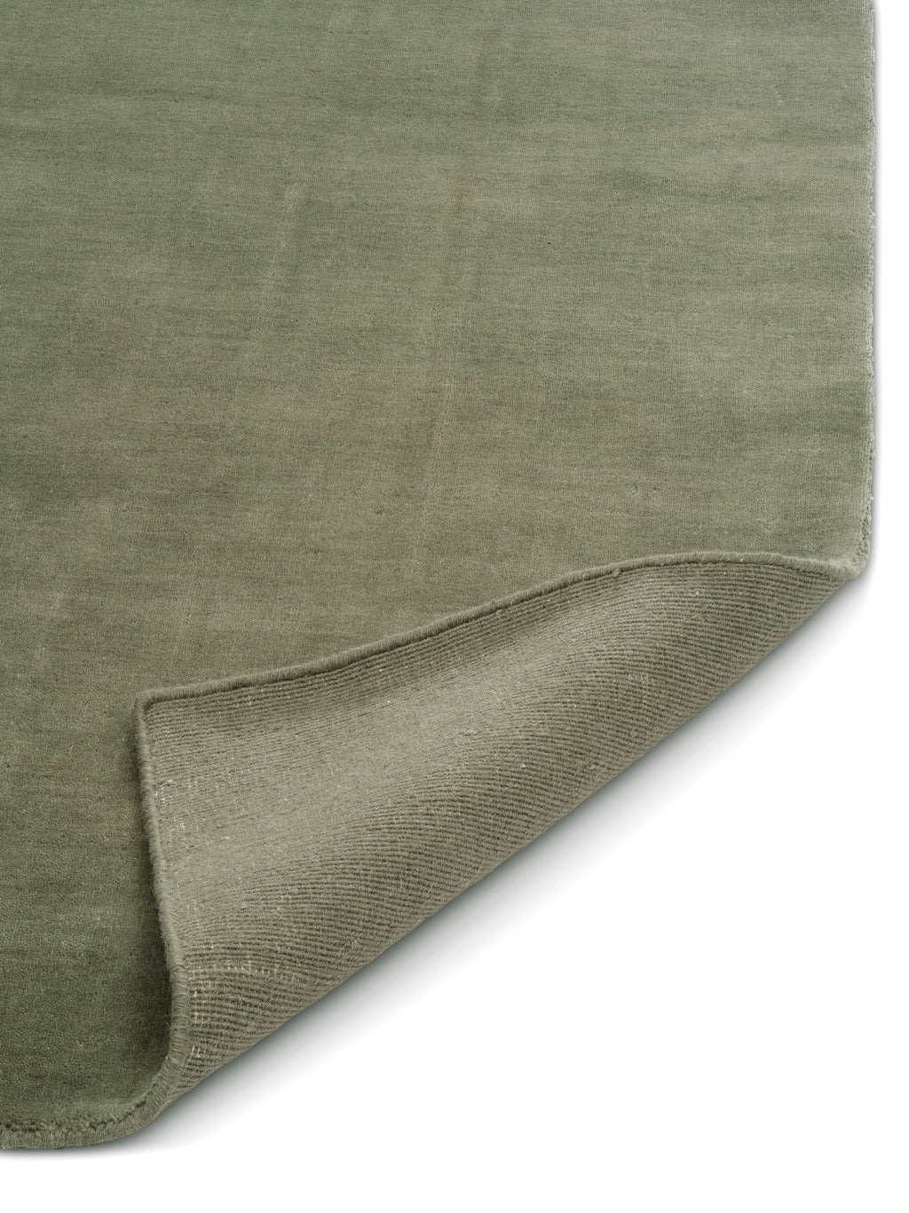 SOLID WOOL RUG - OLIVE