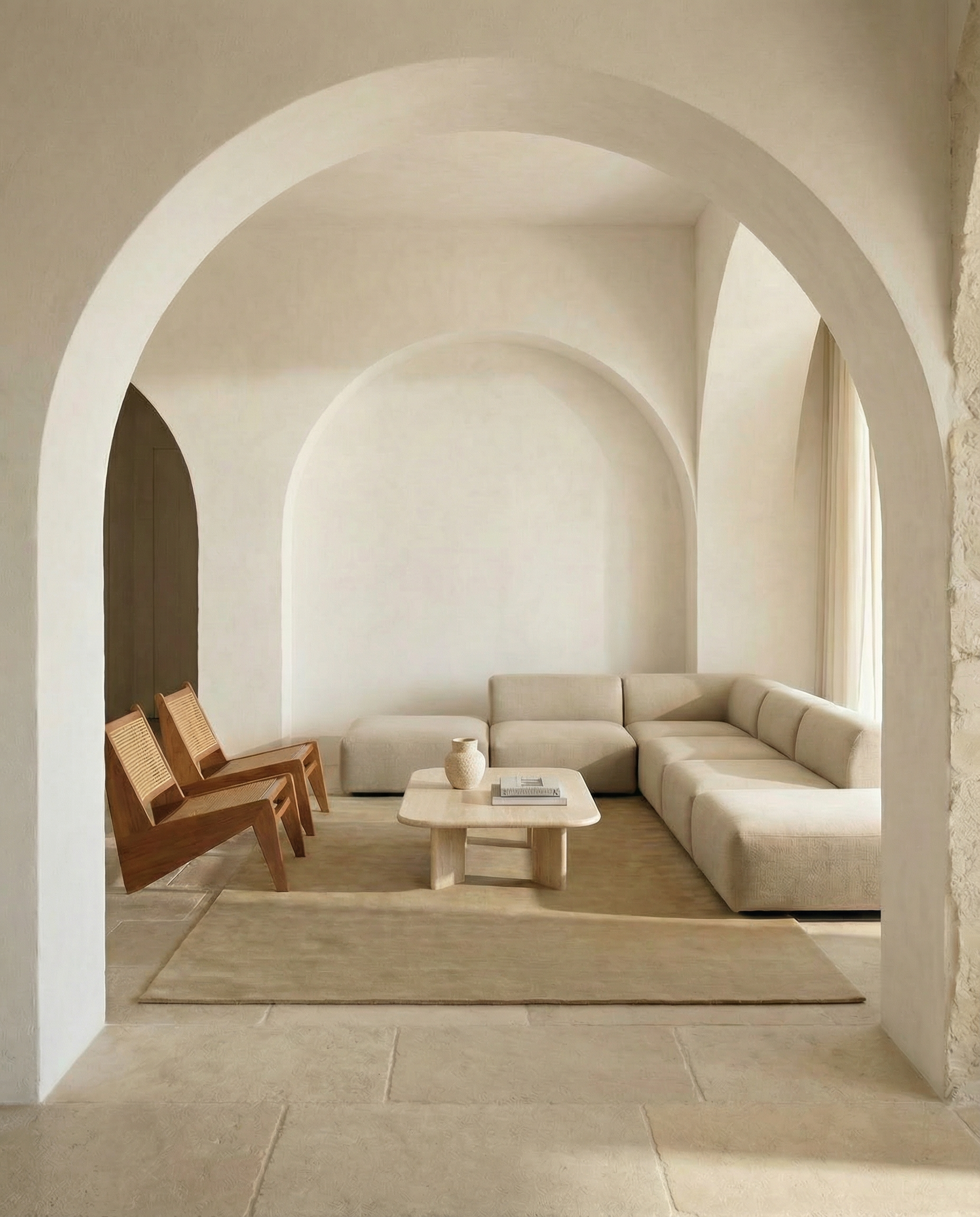 SOLID WOOL RUG - WHEAT
