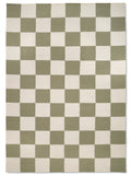 SQUARE WOOL RUG, GREEN, MANY SIZE