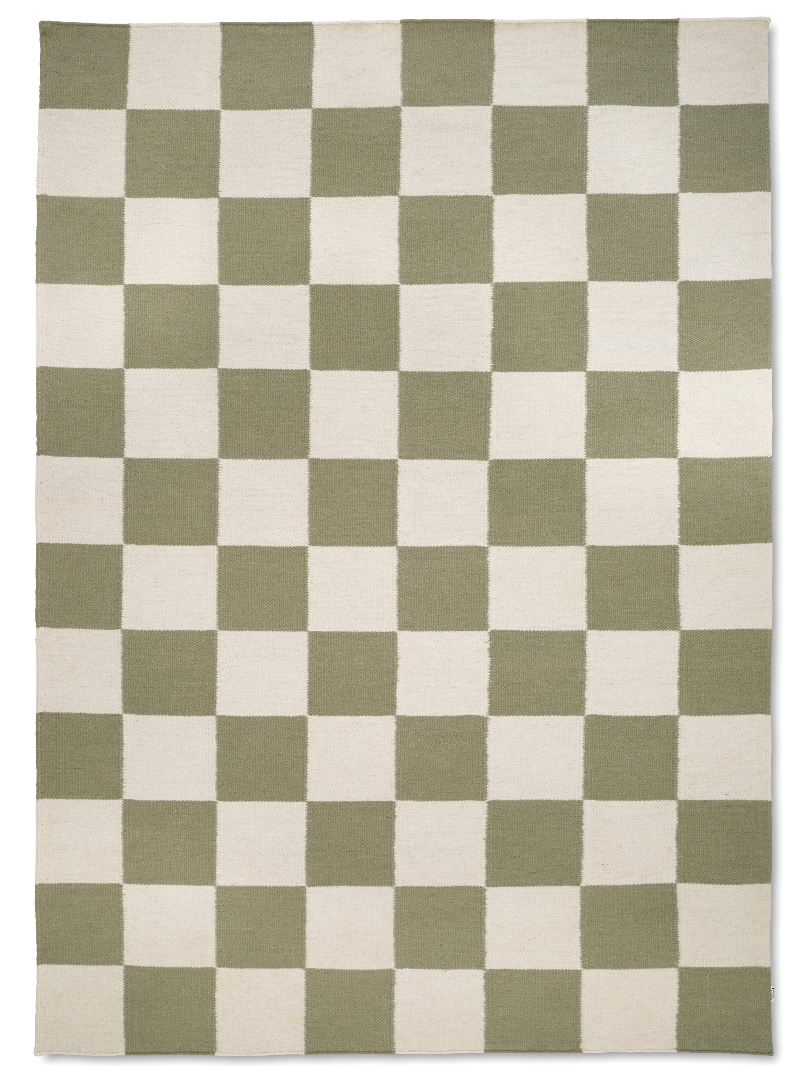 SQUARE WOOL RUG, GREEN, MANY SIZE