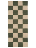 SQUARE RUNNER, WOOL, Forest green