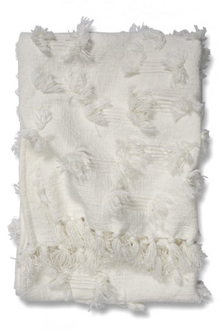 Throw Rope RIO, White, Cotton, 130 x 170 CM