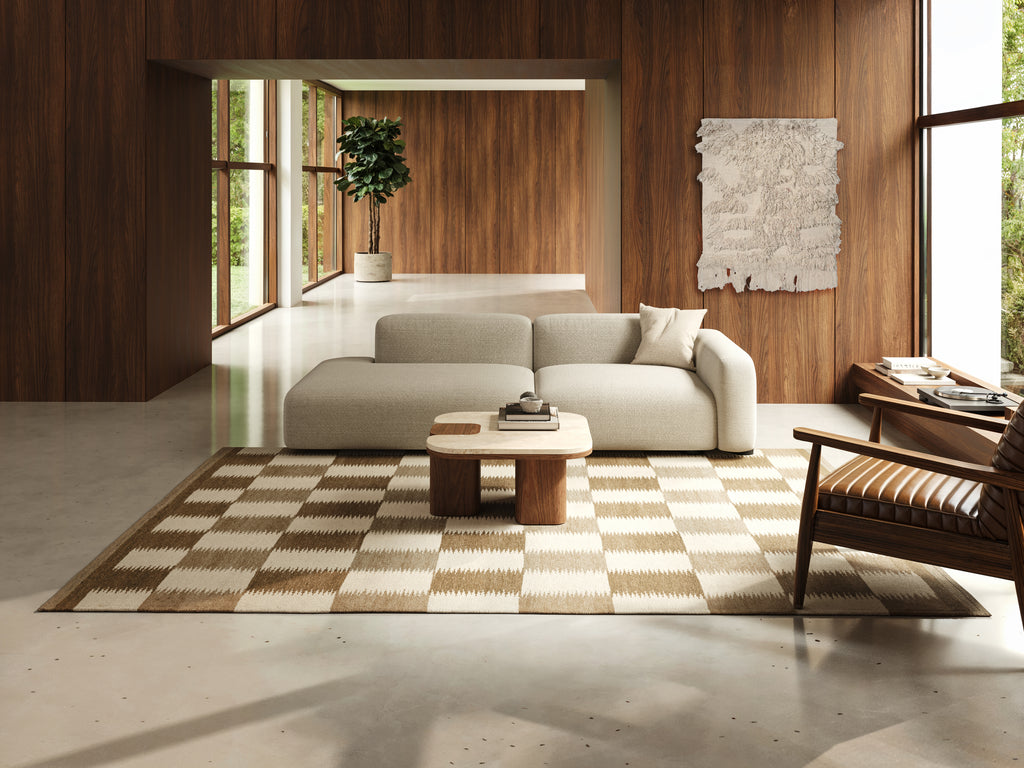 TAGEL WOOL RUG, SAND, MANY SIZE