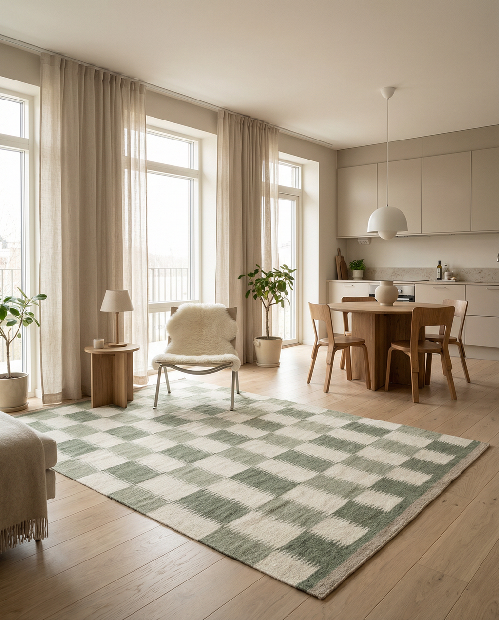 TAGEL WOOL RUG, FOREST, MANY SIZE