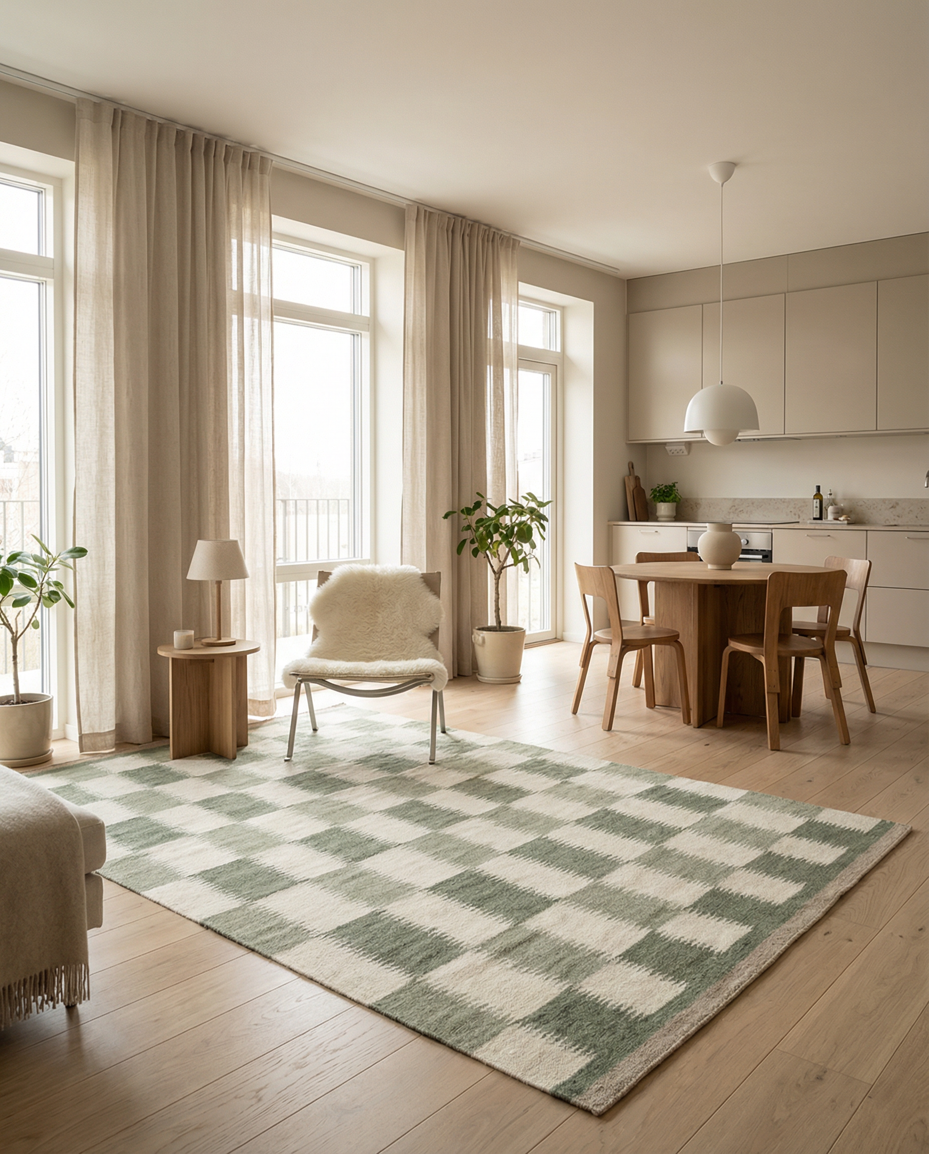 TAGEL WOOL RUG, FOREST, MANY SIZE