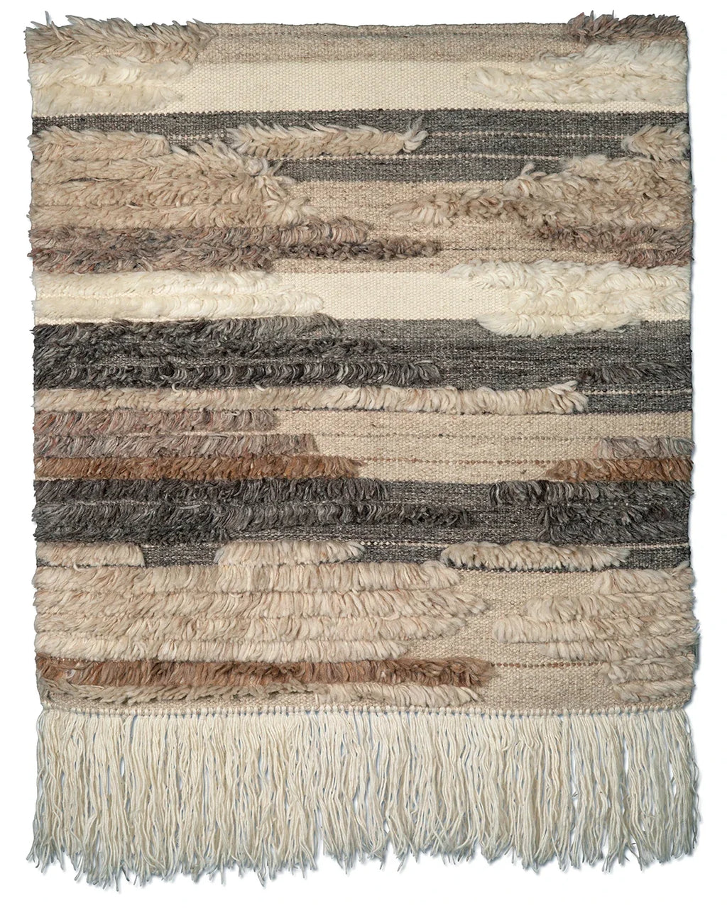 Tundra Natural handwoven wool wall hanging