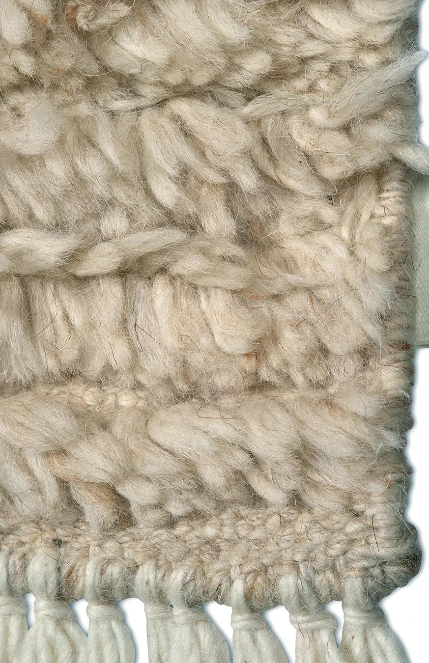 Close-up of Tundra Natural wool texture