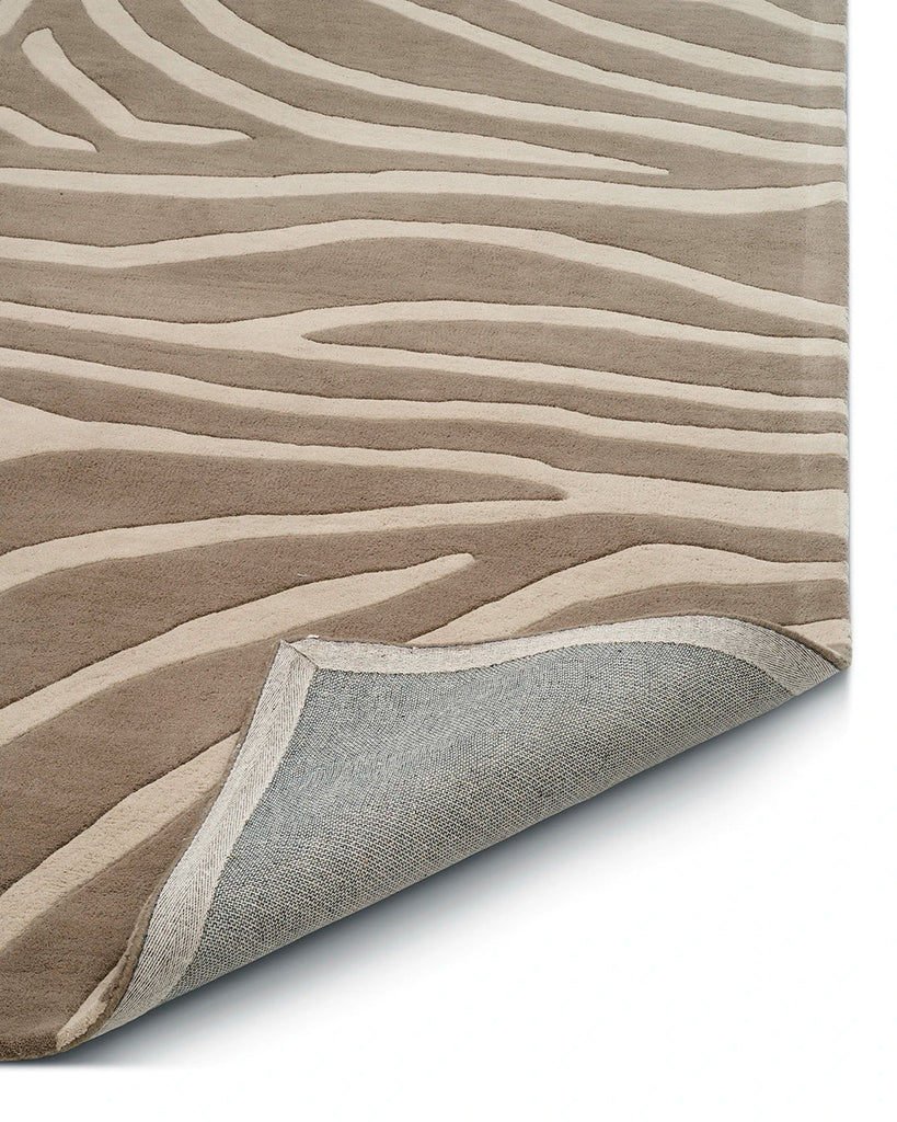 ZEBRA WOOL RUG, BEIGE, MANY SIZE