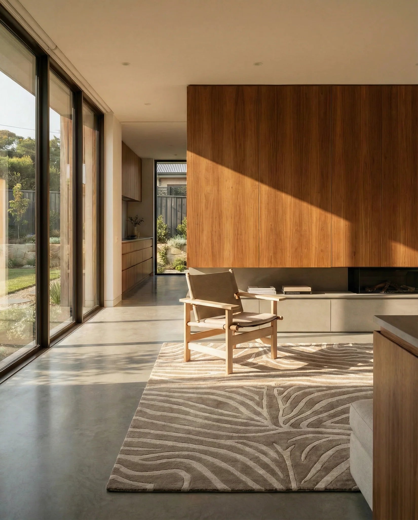 ZEBRA WOOL RUG, BEIGE, MANY SIZE