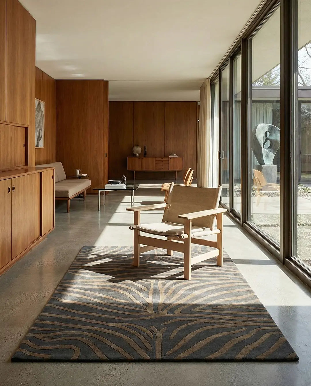 ZEBRA WOOL RUG, HORIZON, MANY SIZE