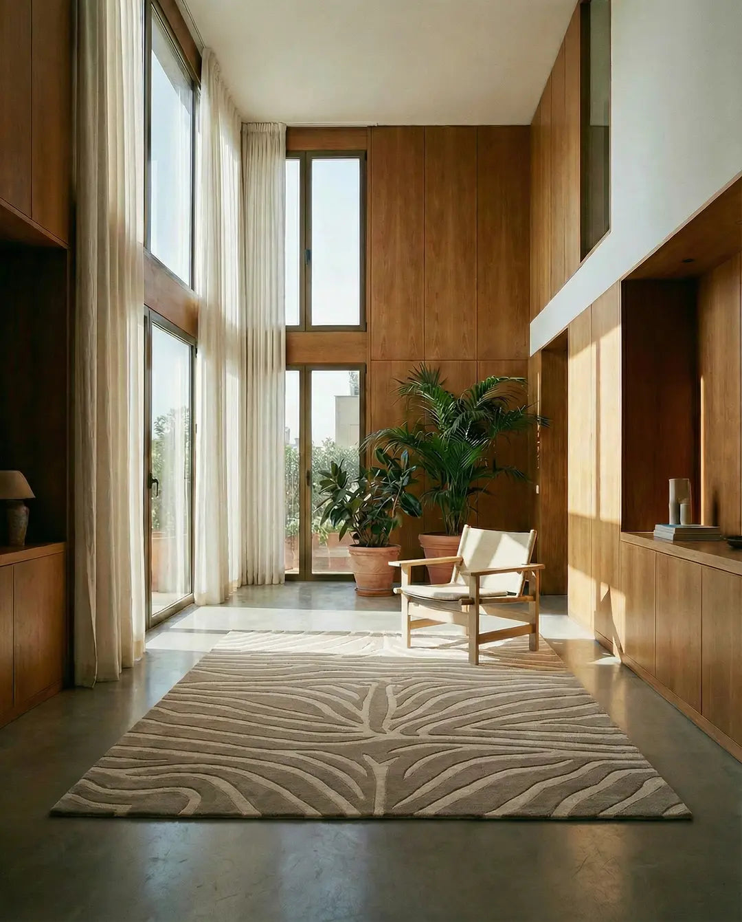 ZEBRA WOOL RUG, BEIGE, MANY SIZE