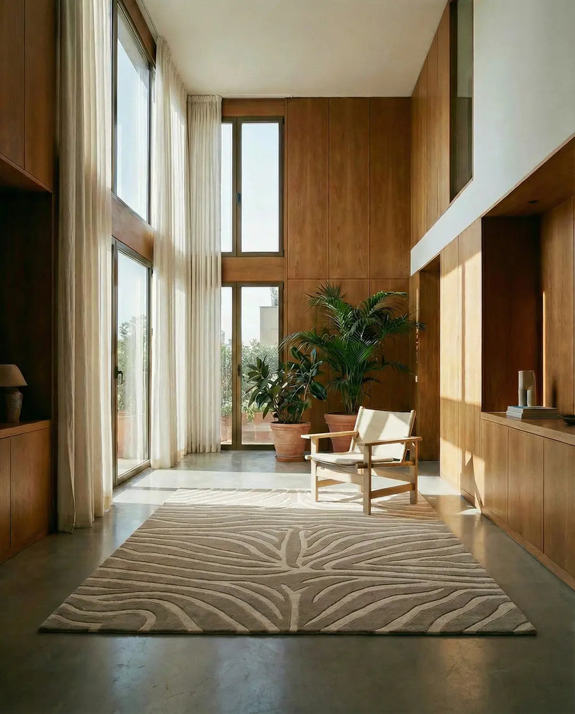 ZEBRA WOOL RUG, BEIGE, MANY SIZE