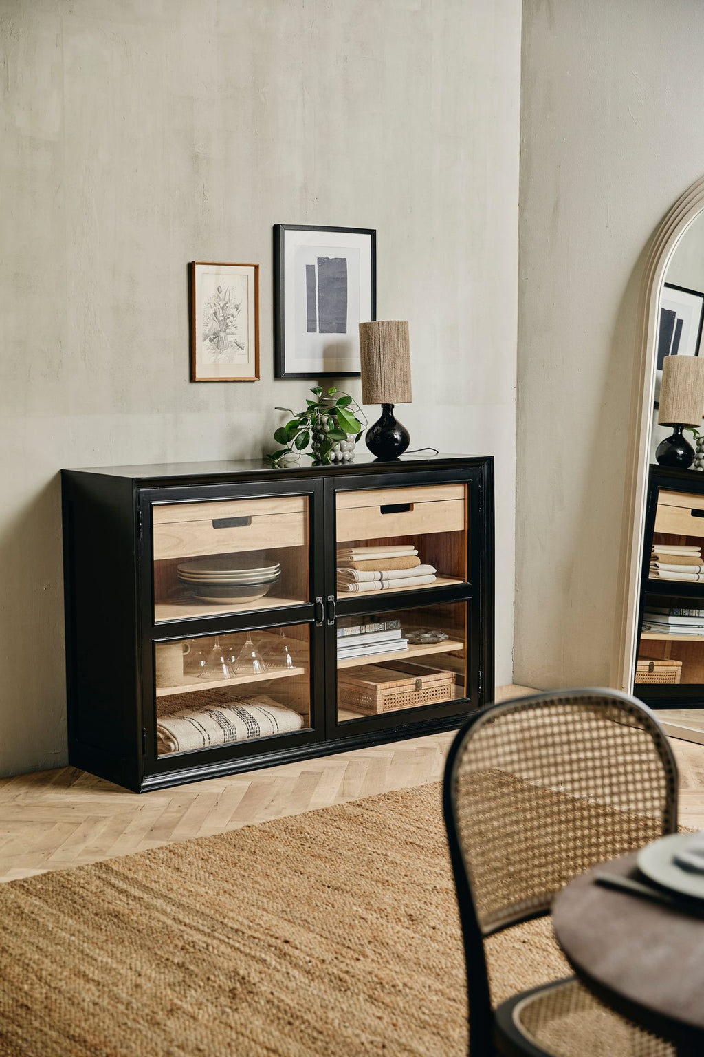 VIVA BLACK cabinet, LOW