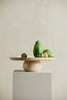 MASA tray on foot, D 50 CM,  travertine