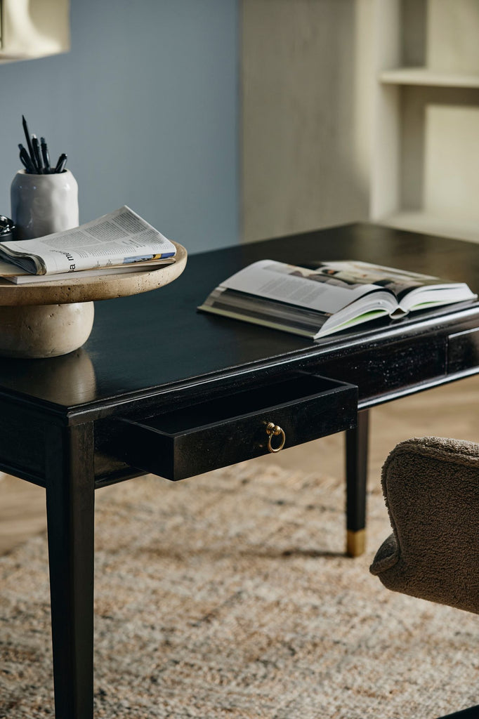 EMS desk w/2 drawers, 70 x 140 CM - black