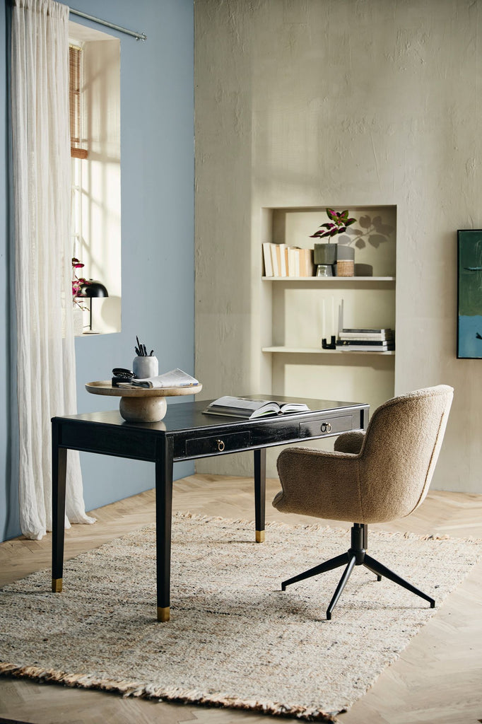 EMS desk w/2 drawers, 70 x 140 CM - black