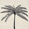 The Gili Palm Cushion Cover - Natural Black, 50 x 50 CM