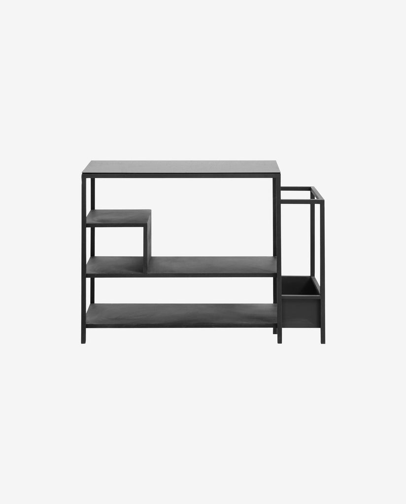 Iron rack with - black shelf