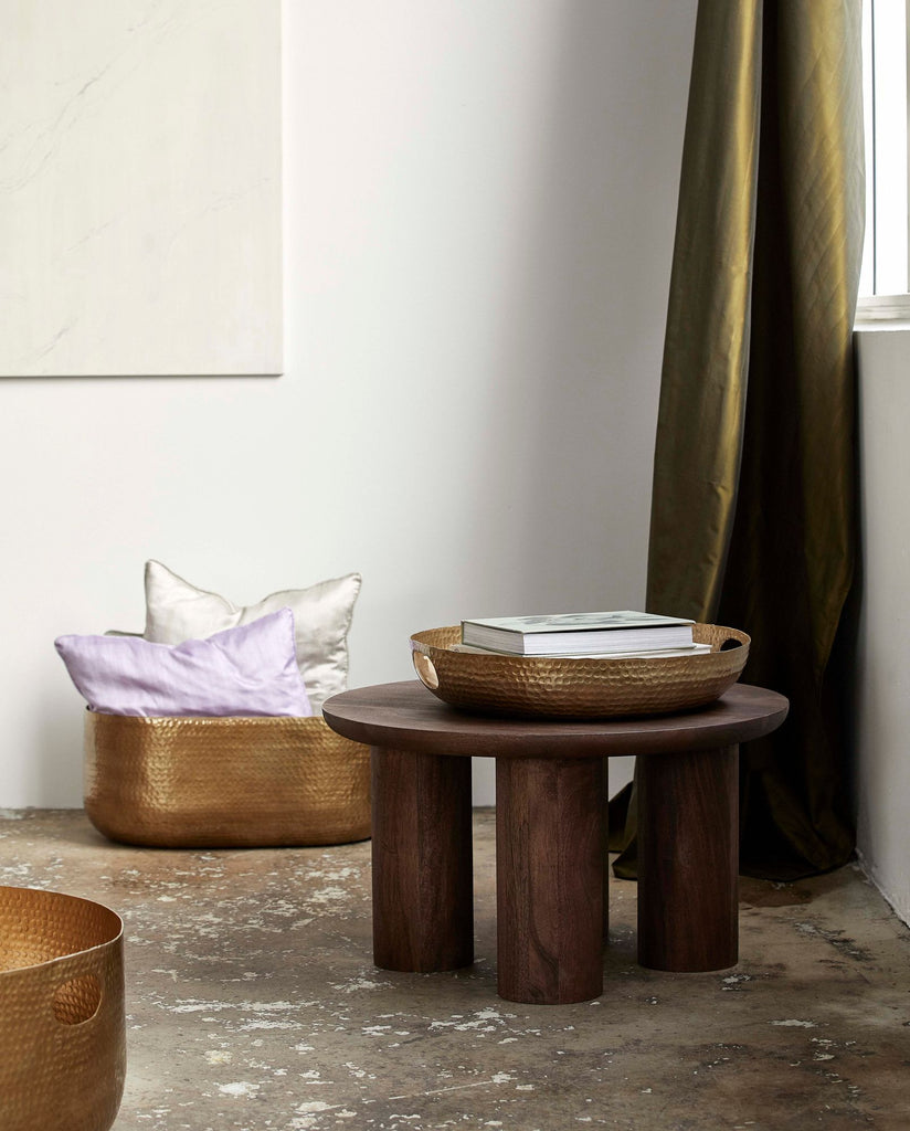 LAIKA round tray, S - golden finish