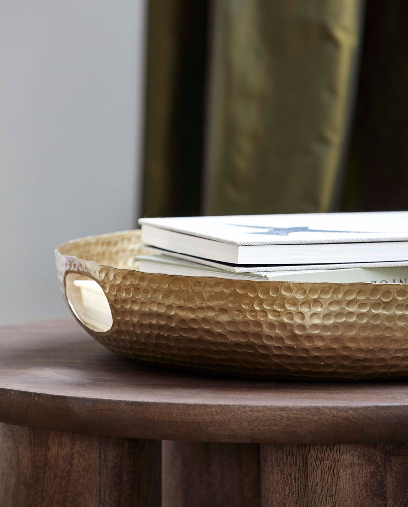 LAIKA round tray, S - golden finish