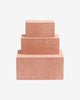 KASTELA box set/3 - rose, suede leather