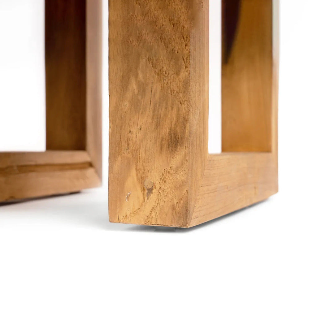 Reclaimed Teak Side Table - Natural, Teak, 50 cm