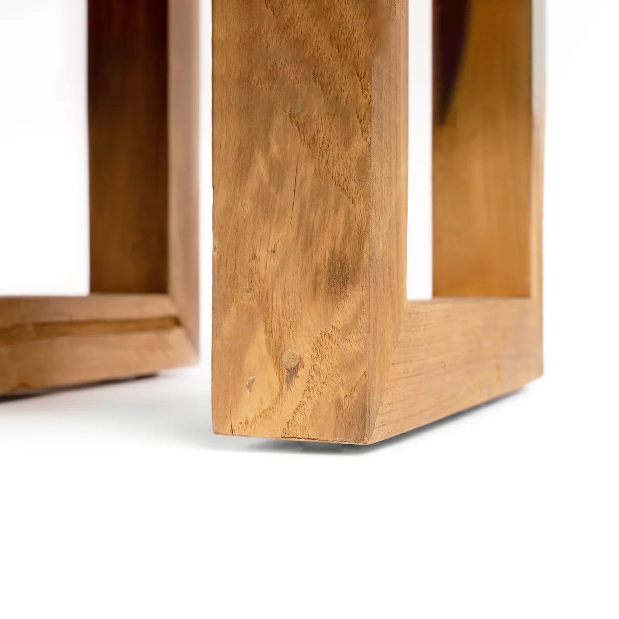 Reclaimed Teak Side Table - Natural, Teak, 50 cm