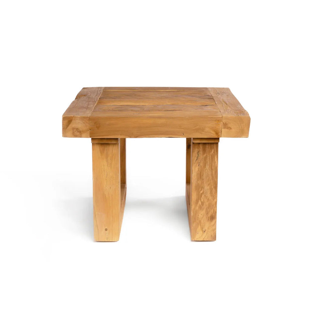 The Reclaimed Teak Side Table - Natural, Teak, 50 cm