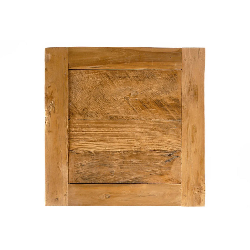 Reclaimed Teak Side Table - Natural, Teak, 50 cm