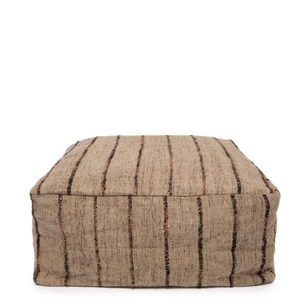 The Oh My Gee Pouffe - Beige Black, 60 x 60 cm, H 25 cm