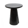 The Timber Conic Side Table - Black - Suar Wood, Ø 50 cm