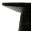 The Timber Conic Side Table - Black - Suar Wood, Ø 50 cm