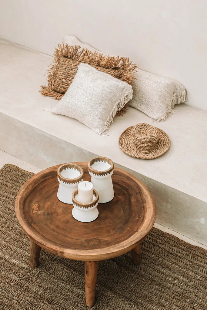 The Munggur Coffee table - Natural, Suar Wood, Ø 70 cm