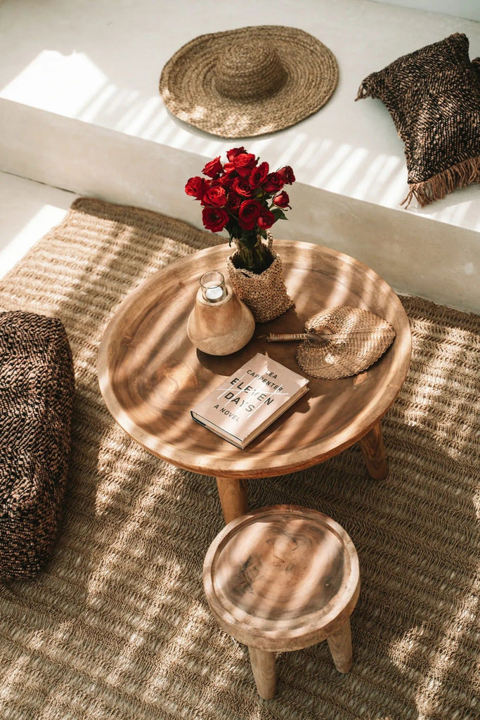 The Munggur Coffee table - Natural, Suar Wood, Ø 70 cm