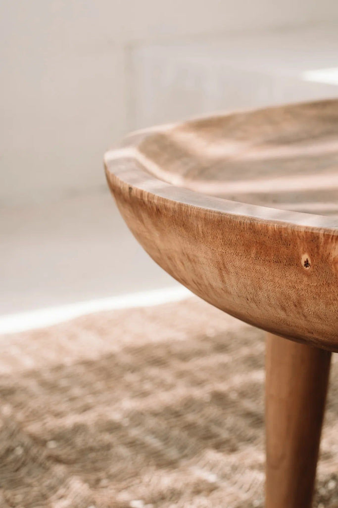 The Munggur Coffee table - Natural, Suar Wood, Ø 70 cm