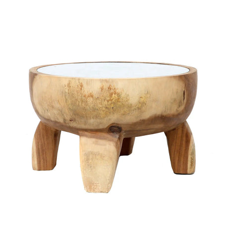 The Timber Side Table - Suar Wood, Ø 55 cm