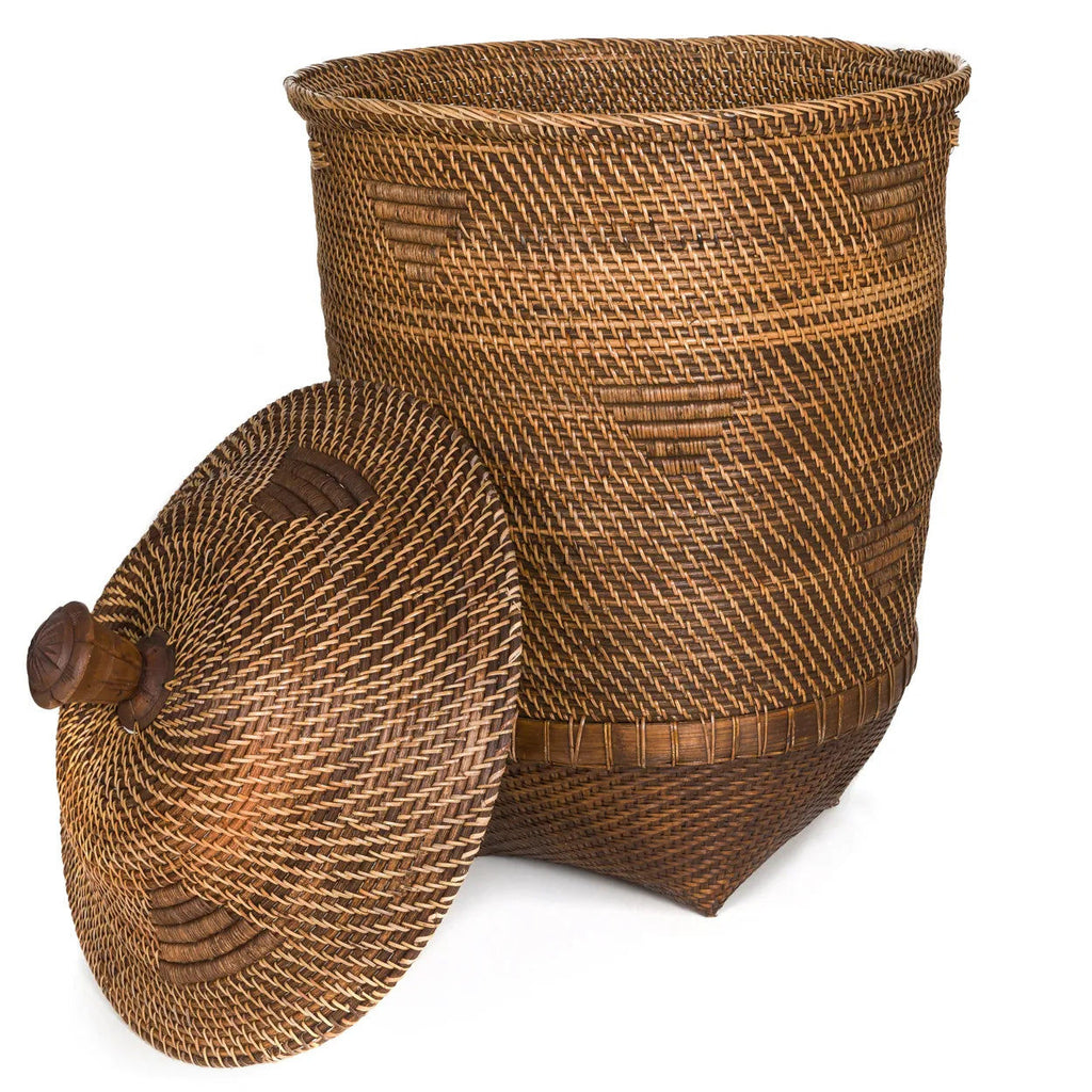 The Colonial Laundry Basket - Natural Brown - Ø 57 cm, H 92 cm