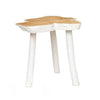 The Organic Side Table - Natural White, Teak,  Ø45 cm