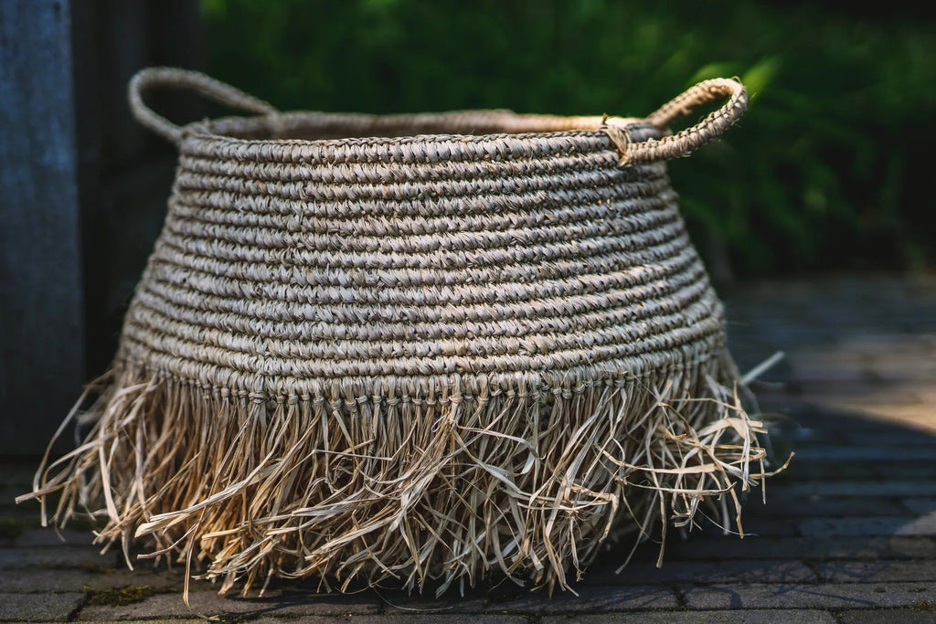 Raffia Deluxe Baskets - Natural - Ø 45 cm, H 30 cm
