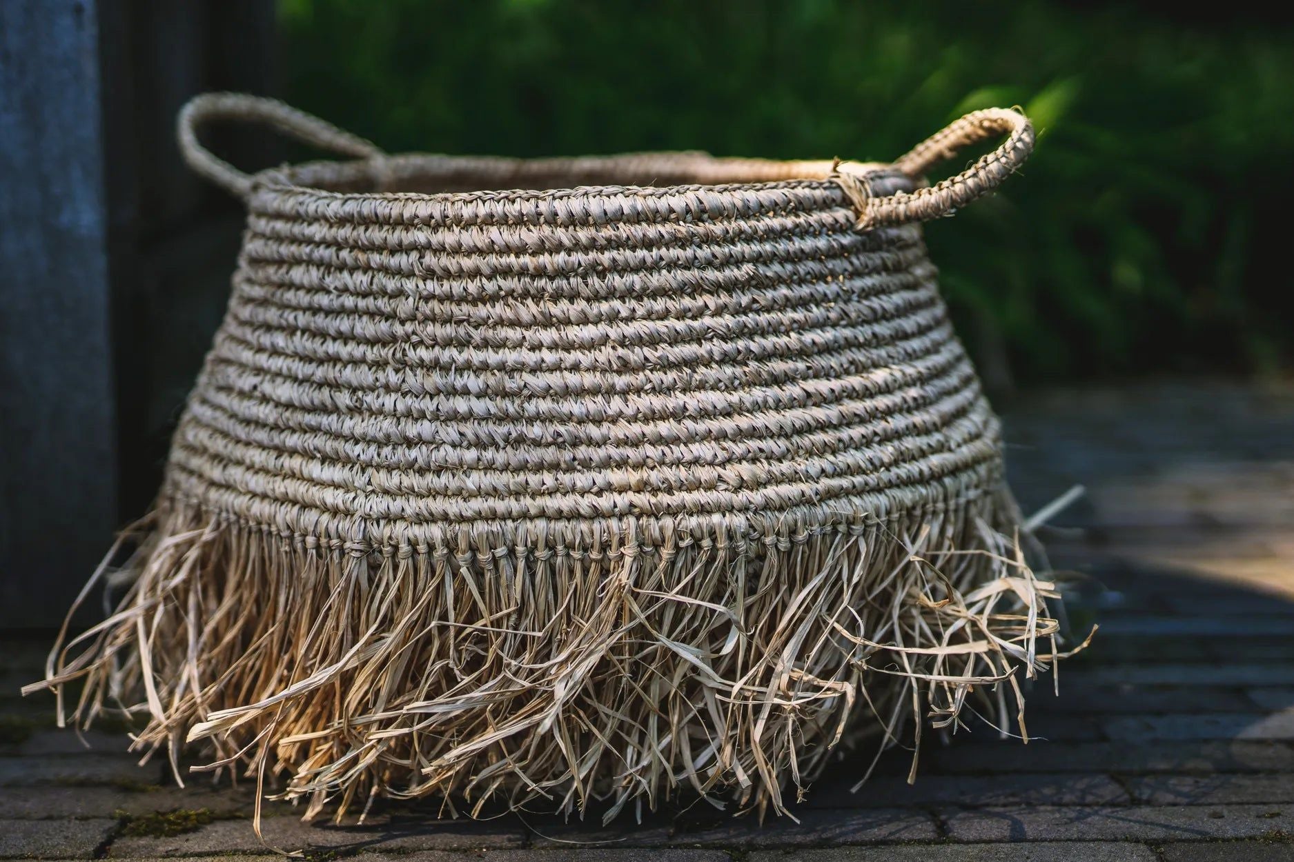 Raffia Deluxe Baskets - Natural - Ø 45 cm, H 30 cm