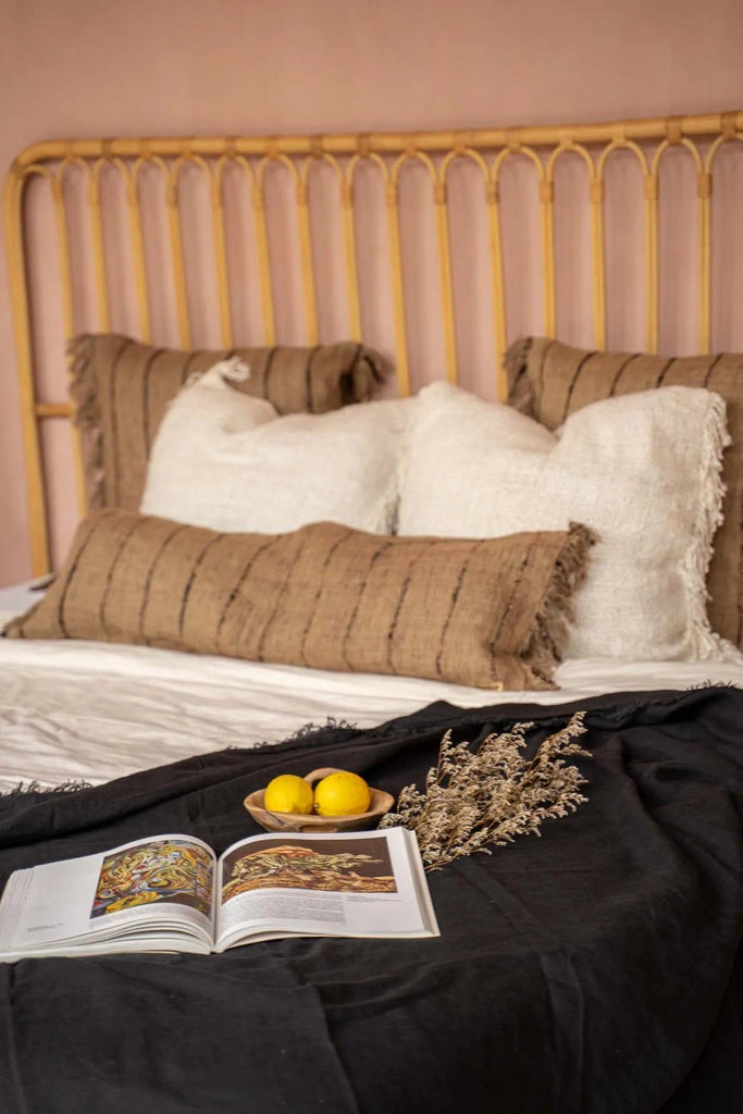 The Oh My Gee Cushion Cover - Beige Black - 35 x 100 cm