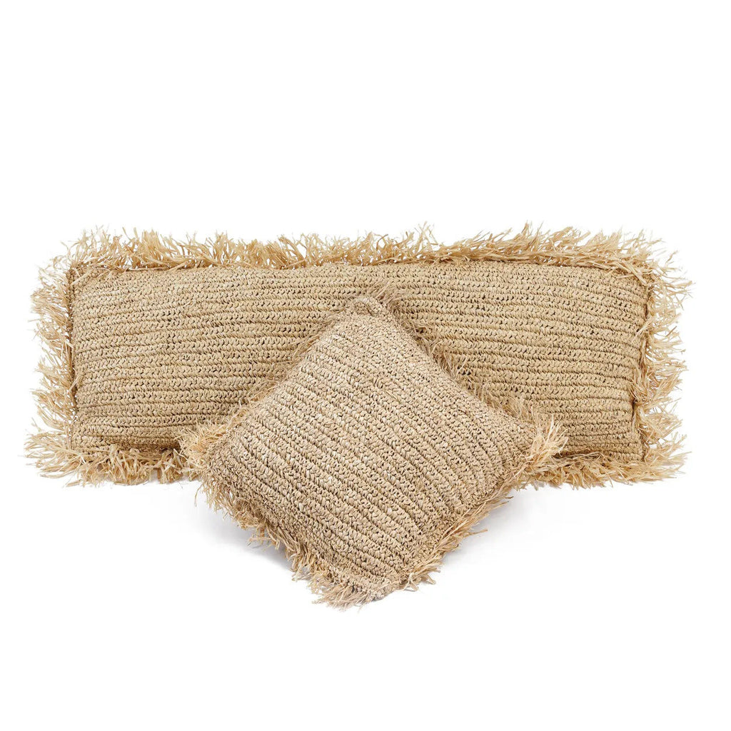 The Raffia Cushion Cover Rectangular - Natural - 35 x 100 cm