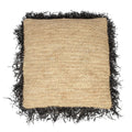Raffia Cushion Cover Square - Natural Black - 60x60