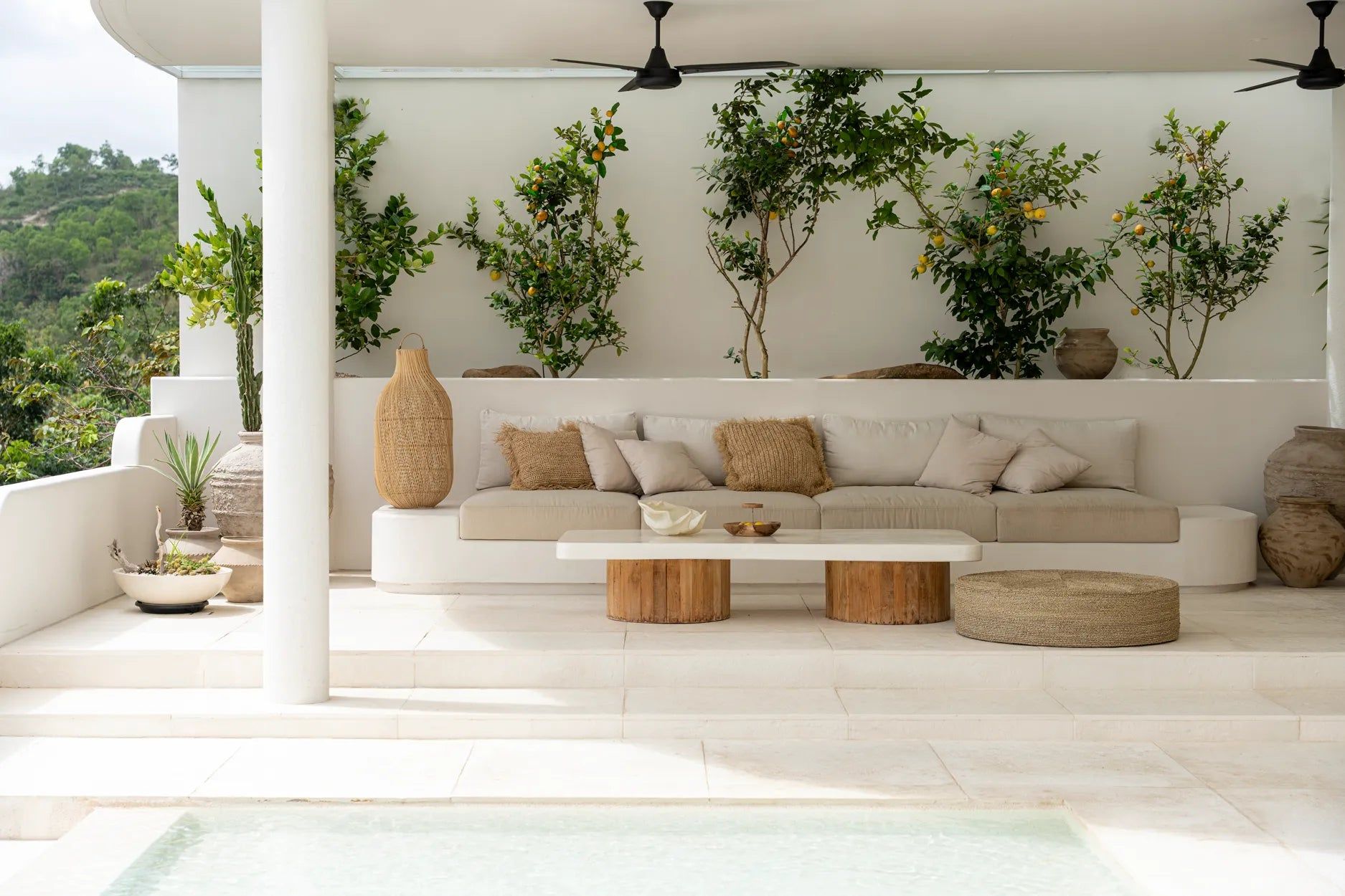 The Huge Pouffe - Natural, Ø 100 cm, H 25 cm